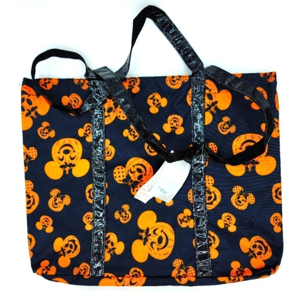 Disney Halloween Mickey and Minnie Mouse Jack-o'-Lantern Tote NWT